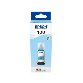 [C13T09C54A] Epson 108 EcoTank Light Cyan ink bottle pour L8050