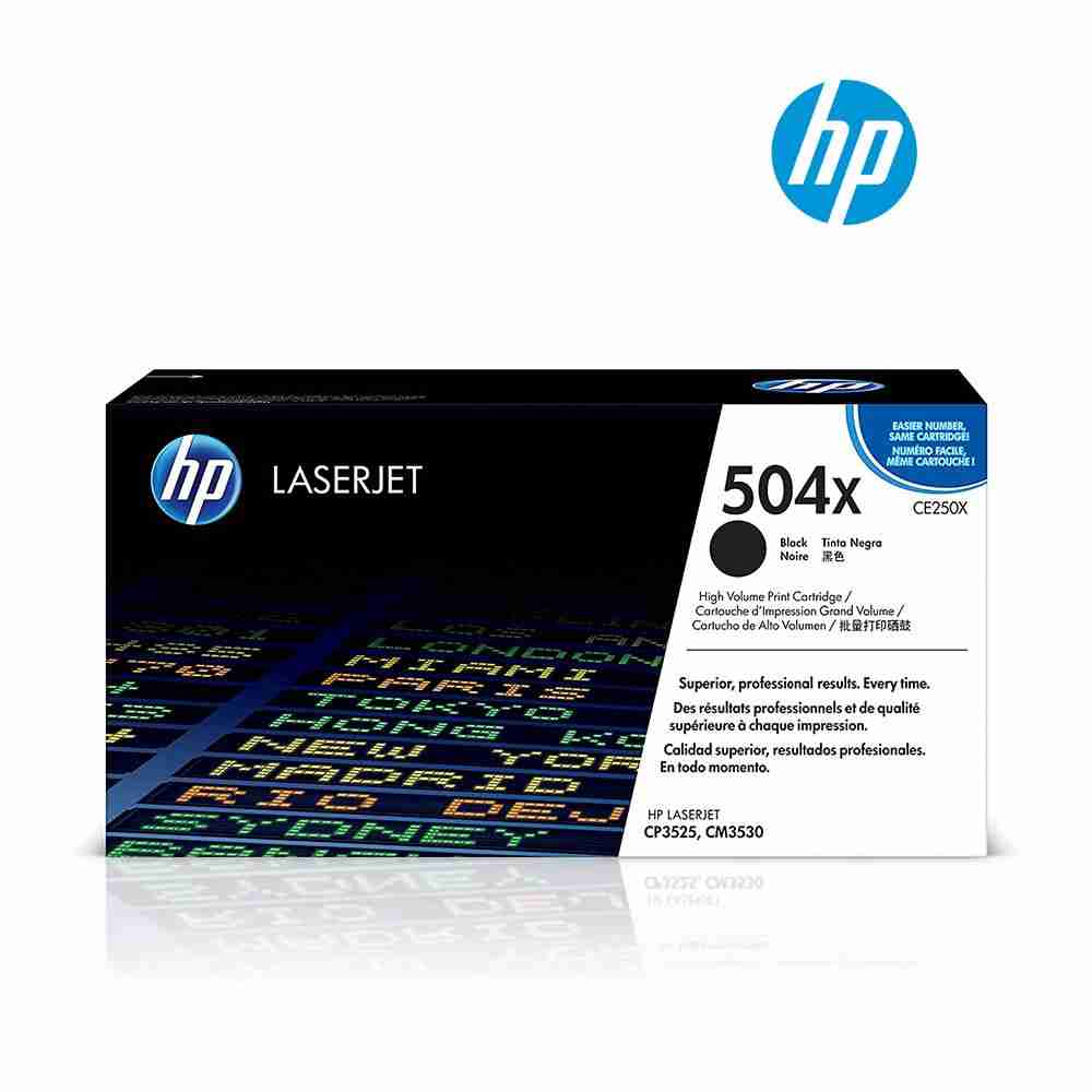 HP 504X High Yield Black LaserJet Toner CHP CLJ CP3525/CM3530 MFP Black Crtg