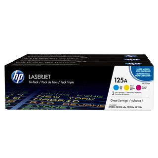 HP 125A 3-pack Cyan/Magenta/Yellow LaserJHP CLJ CP1215/1515 pack C/M/Y Crtg