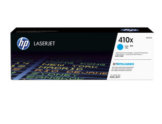 HP 410X High Yield Cyan LaserJet Toner CaHP CLJ M452/MFP M377/MFP M477 Cyan Crtg