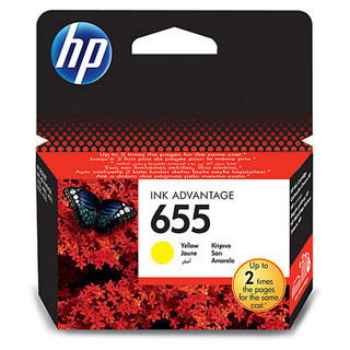 HP 655 Yellow Ink Advantage CartridgeDeskjet 3525/4615/4625/5525/6525