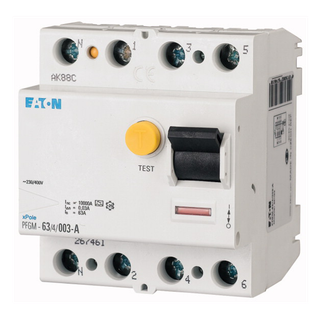 Eaton Interrupteur différentiel modulaire AC 4P63A-300mA