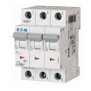 Eaton Disjoncteur modulaire 3P D 16A 6KA