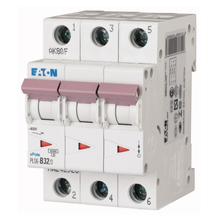 [PLS6-D32/3-MW] Eaton Disjoncteur modulaire 3P D 32A 6KA