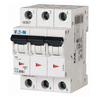 [PLS6-D40/3-MW] Eaton Disjoncteur modulaire 3P D 40A 6KAPLS6-D40/3-MW