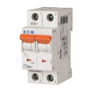 [PLS6-D63/2] Eaton Disjoncteur modulaire 2P D 63A 6KAPLS6-D63/2