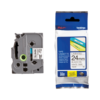 Brother Ruban Noir - Blanc 24mm