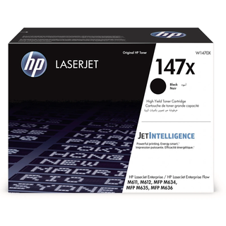 [W1470X] HP 147X Black LaserJet Toner Cartridge 25 200 Pages pour M610, M611, M612, MFP M635, MFP M636