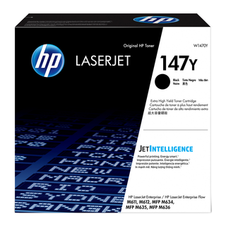 [W1470Y] HP 147Y Black LaserJet Toner Cartridge 42 000 Pages pour M610, M611, M612, MFP M635, MFP M636