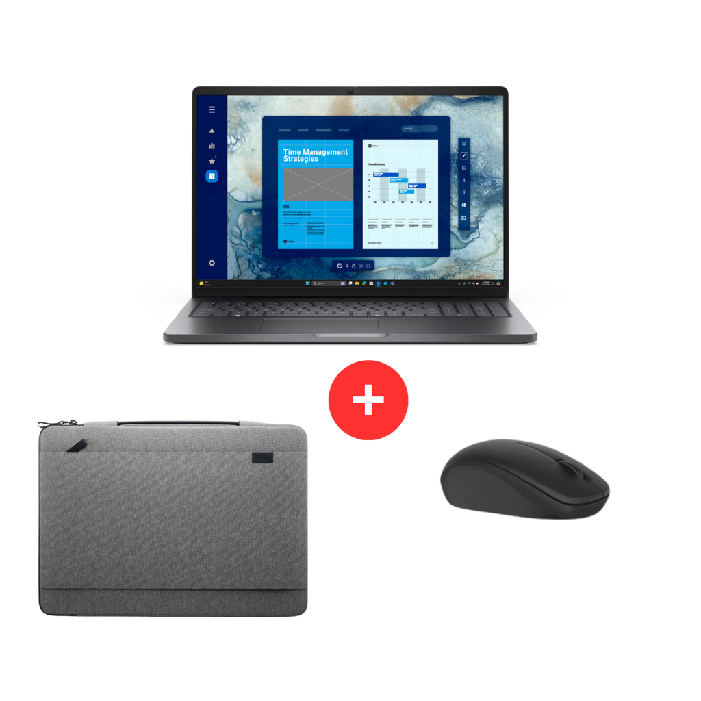 [DS6302] Promo DELL Pro 16 PC16250 Core5-120U 16'' 8G 512G SSD Wn11 Pr Gris 36M+Wirlss Mouse-WM126+SACOCHE CV