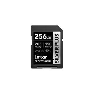 LEXAR CARTE SD SD Silver Plus 256GB Professional SILVER PLUS SDXC™ UHS-I cards,up to205MB/s read 12M