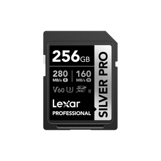 LEXAR CARTE SD SD Silver Pro 256GB Professional SILVER PRO SDXC™ UHS-II Card,up to 280MB/s read, 12M