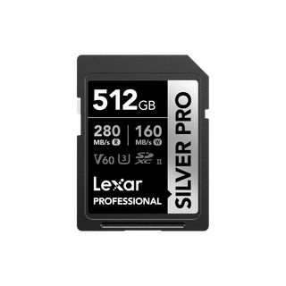 LEXAR CARTE SD SD Silver Pro 512GB Professional SILVER PRO SDXC™ UHS-II Card,up to 280MB/s read, 12M