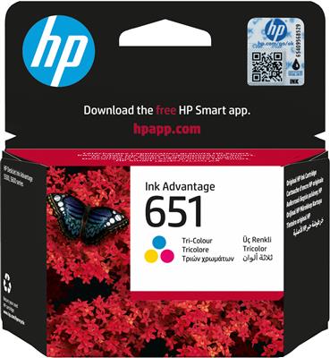 [C2P11AE#BHL] HP 651 Tri-color Original Ink Advantage Cartridge ink cartridge Cyan, Magenta, Yellow