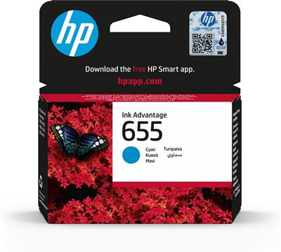 [CZ110AE#BHL] HP 655 ink cartridge 1 pc(s) Original Cyan