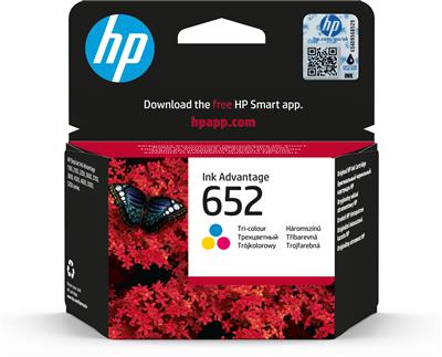 [F6V24AE#BHL] HP 652 Tri-color Original Ink Advantage Cartridge ink cartridge 1 pc(s) Cyan, Magenta, Yellow