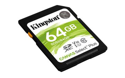 Kingston Technology Canvas Select Plus memory card 64 GB SDXC Class 10 UHS-I