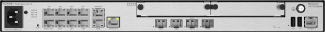 Huawei AR730, 2*GE combo WAN, 1*10GE(SFP+) WAN, 8*GE LAN, 1*GE combo LAN, 2*USB 2.0, 2*SIC