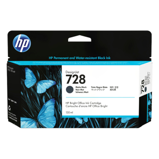 HP 728 130ml Matte Black Ink Cartridge 3 Mois
