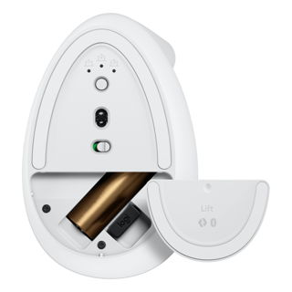 Logitech Lift Vertical Ergonomic - OFF-WHITE/PALE GREY - 2.4GHZ/BT - 12M