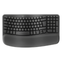 Logitech CLAVIER Wave keys Bluetooth Wireless ergonomic keyboard-GRAPHITE-FRA-2.4GHZ/BT 12 Mois