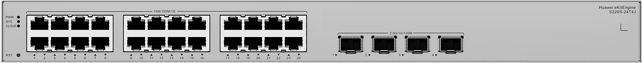 Huawei S220S-24T4J (24*10/100/1000BASE-T ports, 4*2.5GE SFP ports, built-in AC power, Fanless)