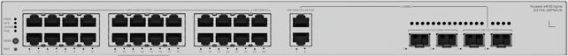 Huawei S310S-26PN4JX (24*1000BASE-T (22*PoE+), 2*2.5GBASE-T Combo (PoE+), 2*10GE SFP+, 400 W PoE,