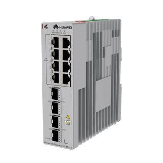Huawei S210I-8P4SX (8*10/100/1000BASE-T,2*GE SFP, 2*10GE SFP+,PoE+,DIN Rail,Dual redndnt DC,No Pwr)